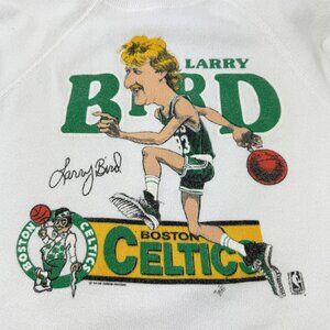 Boston Celtics Larry Bird Sweatshirt Youth Size 6-8 Vintage 1990s USA Hanes